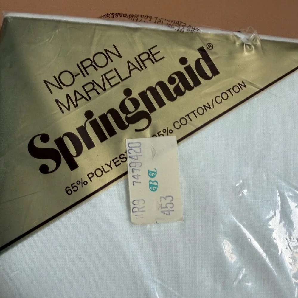 Springmaid Marvelaire x2 White Double Flat Sheets & Standard Pillowcase Set NEW